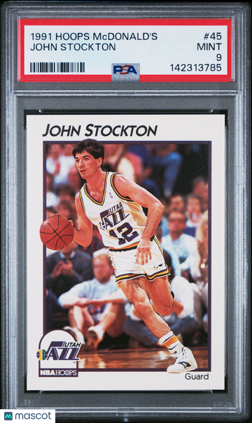 1991 Hoops Mcdonald's John Stockton #45 PSA 9