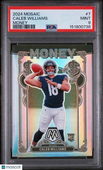 2024 Panini Mosaic Money Caleb Williams #7 RC PSA 9