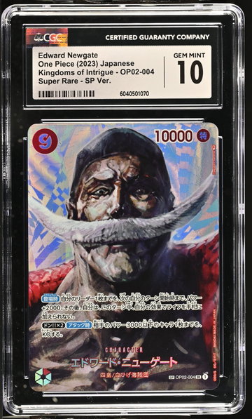 2023 One Piece #OP02-004 Edward Newgate Kingdoms of Intrigue CGC 10