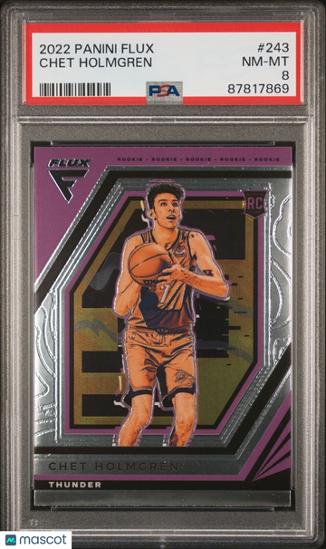 2022 Panini Flux Chet Holmgren #243 Rookie PSA 8