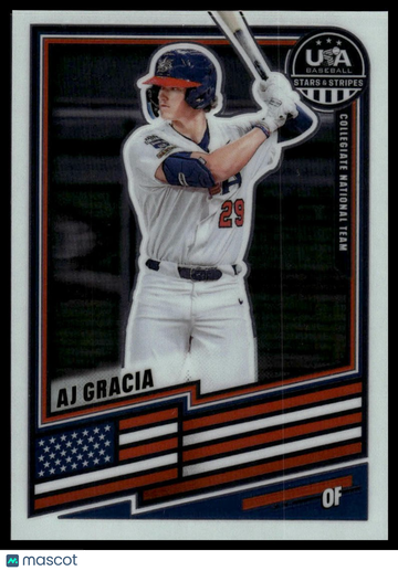 2026 Panini Stars & Stripes Prizm USA Baseball AJ Gracia #127
