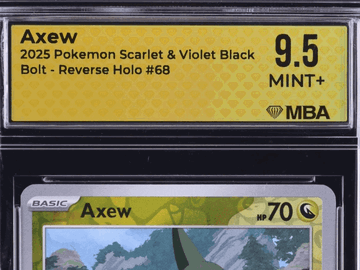 Graded 2025 Pokemon Scarlet & Violet Black Bolt Axew Reverse Holo Trading Card MBA 9.5 #68