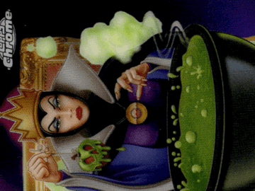 2026 Topps Chrome Disney 100 Purple Refractor Trading Card #FFR-1 Evil Queen Snow White 14/50