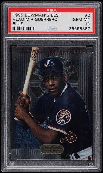 1995 Bowman's Best Blue Vladimir Guerrero ROOKIE #2 PSA 10 GEM MINT