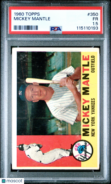 1960 Topps Mickey Mantle #350 PSA 1.5