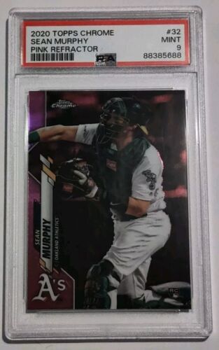 2020 Topps Chrome Sean Murphy #32 Pink Refractor PSA 9
