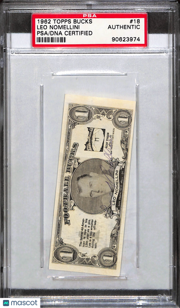 1962 Topps Bucks Leo Nomellini #18 PSA A