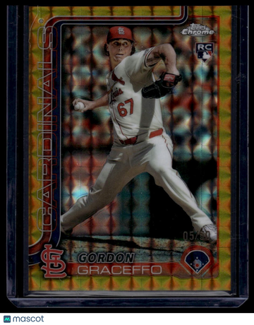 2025 Topps Chrome Gordon Graceffo #256 Gold Geometric Refractors SN RC