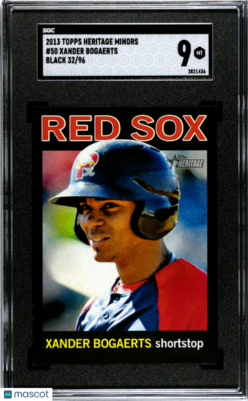 2013 Topps Heritage Minors Xander Bogaerts #50 Black 96 SGC 9