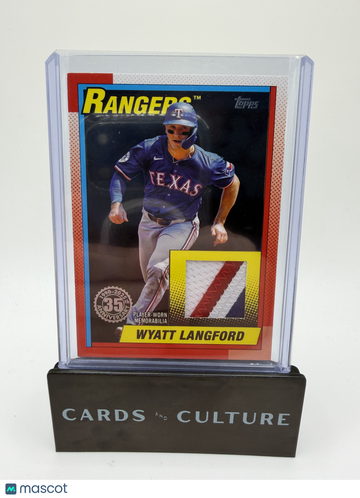 2025 Topps 1990 Topps Baseball Relic Wyatt Langford #WL /10 Relic Patch