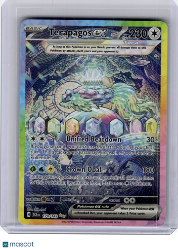 2024 Pokemon—Terapagos ex #170/142 Stellar Crown—Special Illustration Rare Holo [Lightly Played]