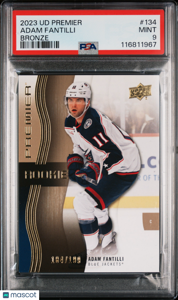 2023-24 Upper Deck Premier Adam Fantilli #134 Bronze /199 Rookie PSA 9