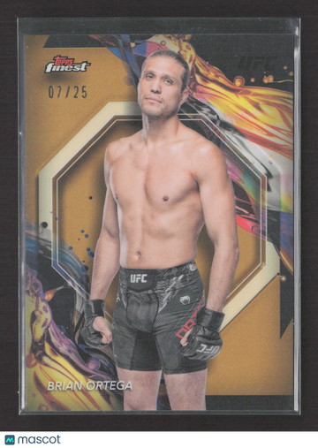 2024 Topps Finest UFC Brian Ortega #177 Gold Refractor 07/25