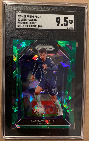 2020-21 Prizm EPL Kai Havertz Green Ice /49 SGC 9.5