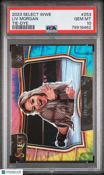 2023 Panini Select WWE LIV Morgan #253 Tie Dye Prizm PSA 10