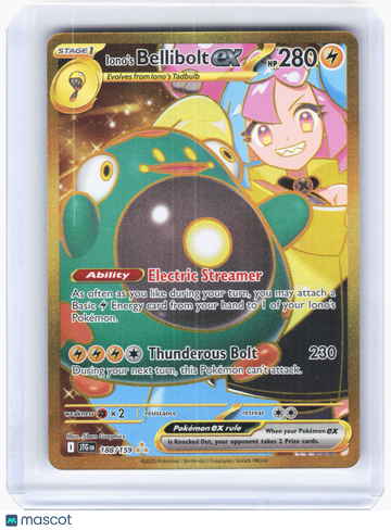 Journey Together Iono's Bellibolt ex Holo Hyper Rare #188/159