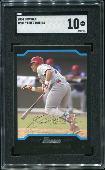 2004 Bowman Yadier Molina RC SGC 10