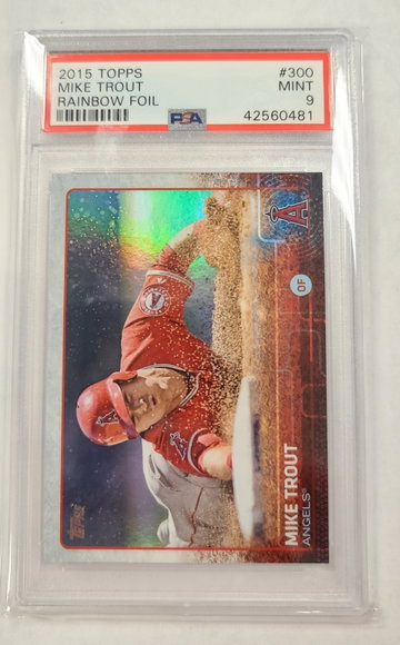 Mike Trout 2015 Topps Rainbow Foil PSA 9