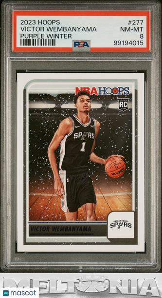 2023-24 Hoops Winter Victor Wembanyama #277 Purple RC PSA 8