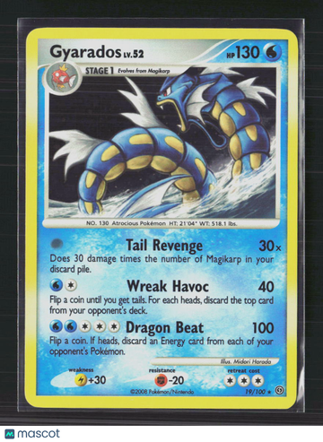 2008 Stormfront Gyarados Holo Rare #19/100