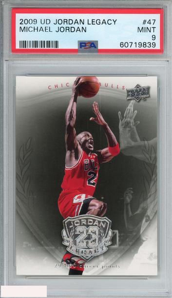 2009 UPPER DECK JORDAN LEGACY MICHAEL JORDAN #47 CHICAGO BULLS HOF PSA 9 MINT