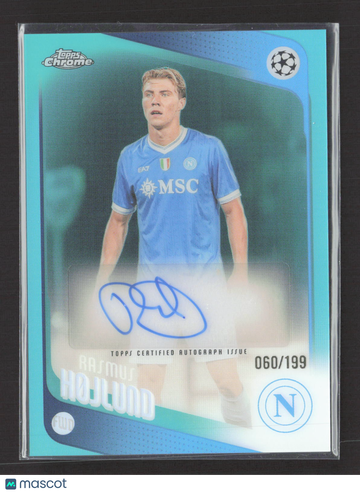 2026 Topps Chrome UEFA Club Competitions Rasmus Højlund #CA-RH Aqua /199