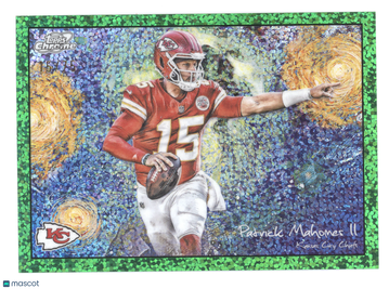 2025 Topps Cosmic Chrome Stars in the Night Patrick Mahomes II #STN-14 Green Space Dust /75 (# Match)