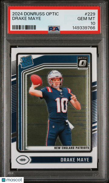 2024 Panini Donruss Optic Drake Maye #229 PSA 10
