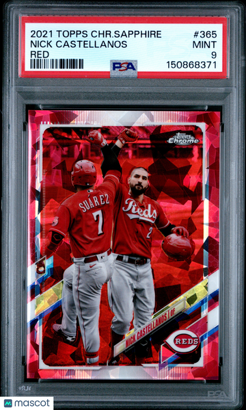 2021 Topps Chrome Sapphire Nick Castellanos #365 Red PSA 9