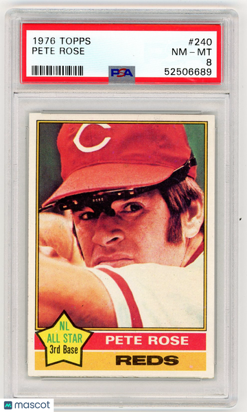 1976 Topps Pete Rose #240 PSA 8 Baseball Trading Card