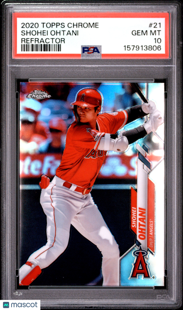 2020 Topps Chrome Shohei Ohtani Refractor #21 PSA 10