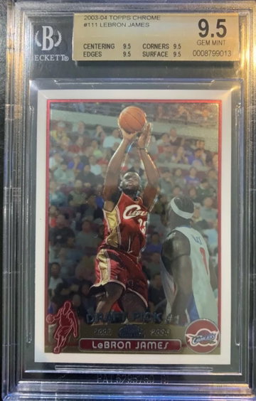 LEBRON JAMES TOPPS CHROME ROOKIE BGS 9.5 GEM MINT (ALL 9.5s)