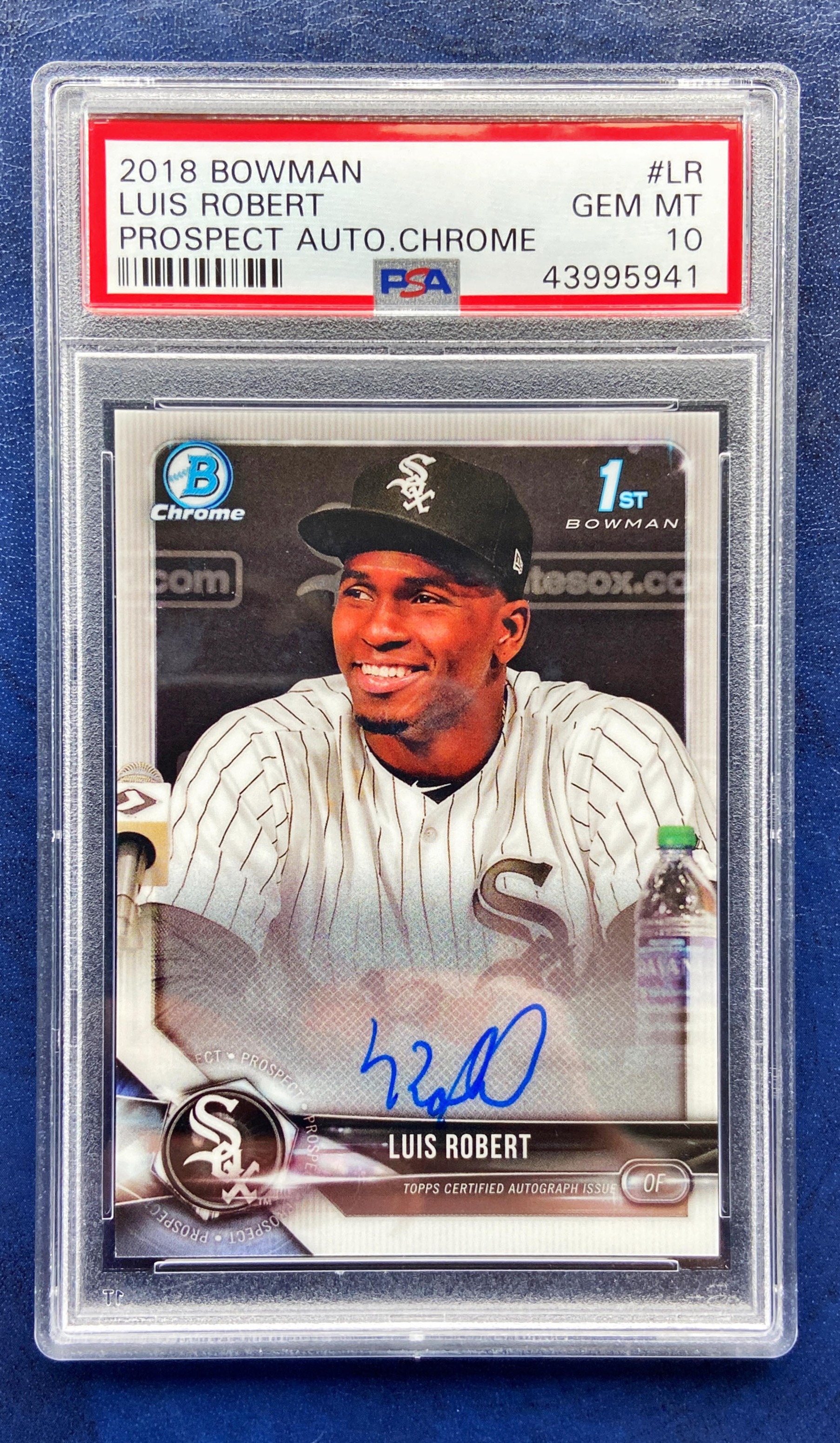 LUIS ROBERT - 2018 Bowman Base Chrome Auto PSA 10