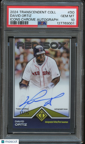 2024 Topps Transcendent Collection David Ortiz #TCBA-DO [Base] Insert PSA 10