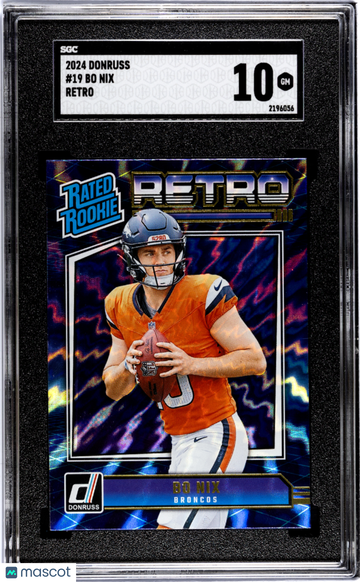 2024 Donruss Bo Nix #19 Retro SGC 10