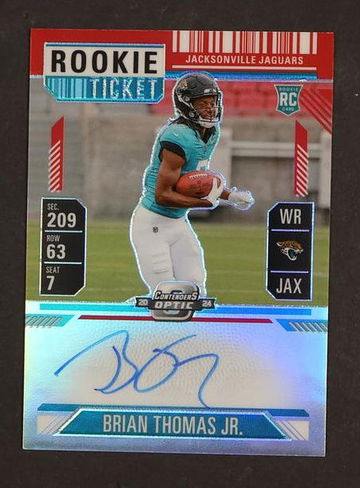 2024 Panini Contenders Optic #103 Brian Thomas Jr. Rookie Ticket Auto /175 RC