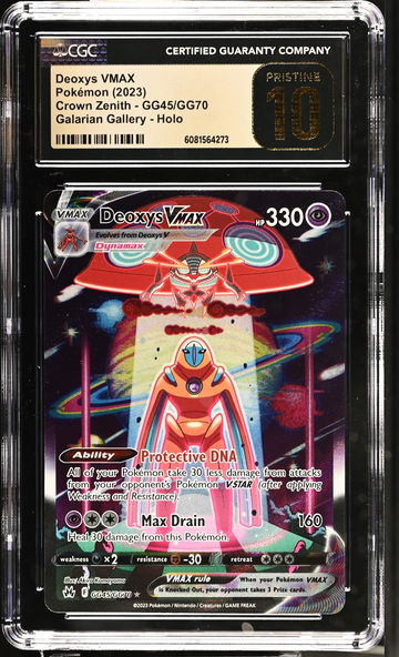 2023 Pokemon Crown Zenith Galarian Gallery Deoxys VMAX #GG45/GG70 CGC 10