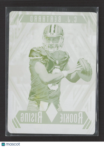 2017 Panini Plates & Patches Phoenix Football Rookie Rising C.J. Beathard #RR-17 Yellow Printing /1 Printing Plate
