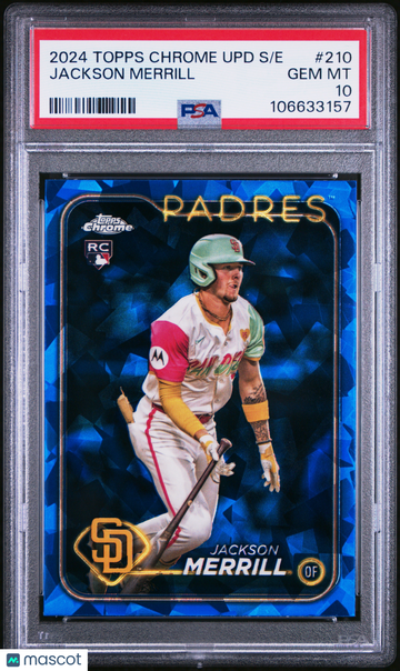 2024 Topps Chrome Sapphire Update Series Jackson Merrill #210 PSA 10