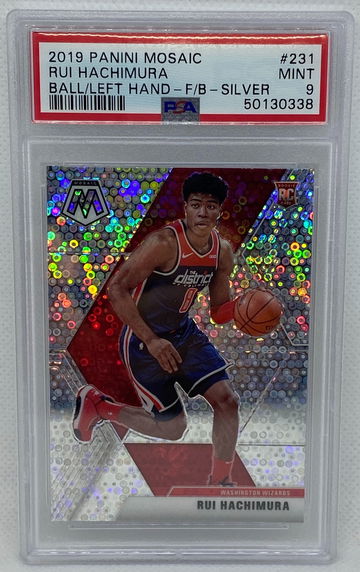 Rui Hachimura 2019-20 Mosaic Basketball Silver Disco Variation PSA 9
