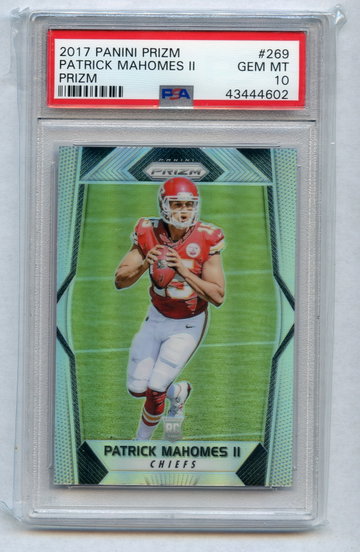 PATRICK MAHOMES 2017 Panini PRIZM Silver Rookie Refractor #269 PSA 10 Gem Mint