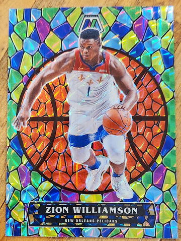 2020-21 Panini Mosaic - ZION WILLIAMSON Stained Glass Short Print NO Pelicans