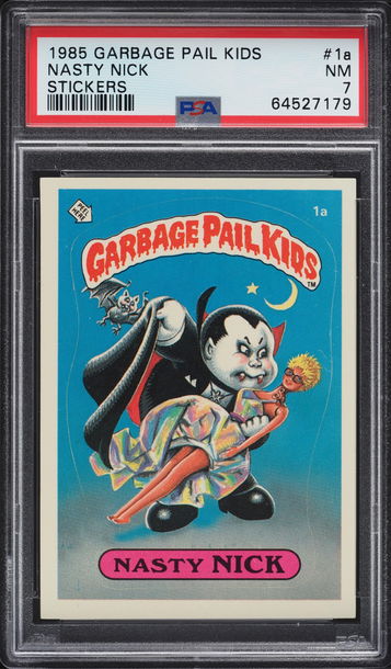 1985 Garbage Pail Kids NASTY NICK #1a PSA 7 NM 