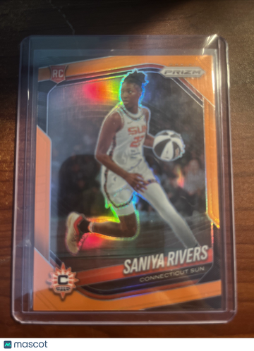 2025 Panini Prizm Saniya Rivers #131 Orange Prizm Short Print Parallel/Variety Rookie Base Set
