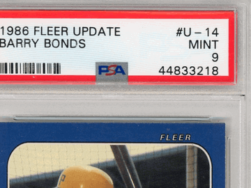 1986 Fleer Update Barry Bonds #U-14 PSA 9