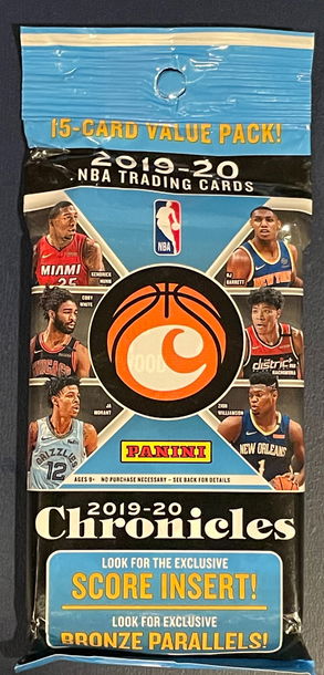 (1) UNOPENED 2019-20 Panini Chronicles BASKETBALL Fat Pack 15 cards