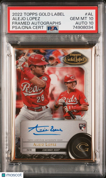 2022 Topps Gold Label Alejo Lopez #FA-AL Insert PSA 10 Topps Auto 10