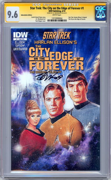 STAR TREK: CITY ON THE EDGE OF FOREVER #1 CGC-SS 9.6 SIGNED J.K. WOODWARD 2014