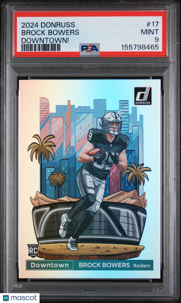 2024 Panini Donruss Downtown! Brock Bowers #17 PSA 9