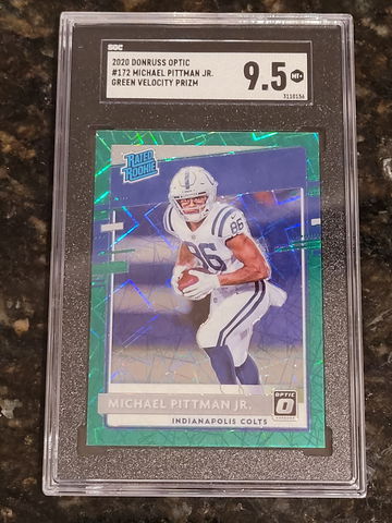 Michael Pittman Jr 2020 Optic Rated Rookie Green Velocity Prizm RC SGC 9.5 #172